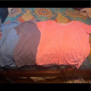 3 Lane Bryant Ruched Sides Tees